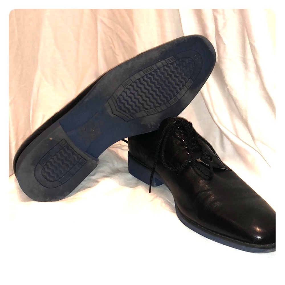 J.D. Fisk Blck Mens Oxford Shoe 10.5
